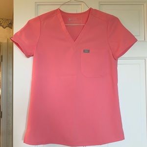 NEON PINK Figs XXS Catarina Scrub Top